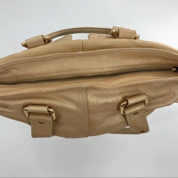 Wilson's Leather Heavy Gold Handbag - Picture 7 of 9